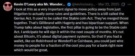 Kevin O'Leary Tweet 1